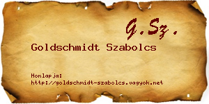 Goldschmidt Szabolcs névjegykártya
